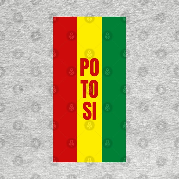 Potosi City in Bolivian Flag Colors Vertical by aybe7elf